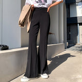 サイドスリットフレアパンツ