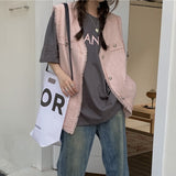 ツイード風ジレ&オーバーロゴTシャツ【単品販売】