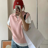 ポロカラーニットベスト