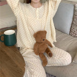 ゆったりドットルームウェア