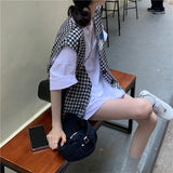 ギンガムチェックジレ