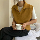 ポロカラーニットベスト