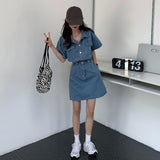 セットアップ風デニムワンピース