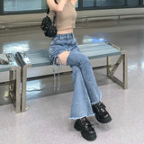 オープンカットダメージデニム