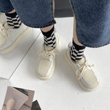 ストライプライン厚底スニーカー