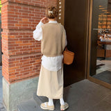 【7色展開】シンプルVネックベスト