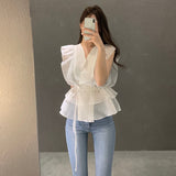 ウエストリボンシアーブラウス