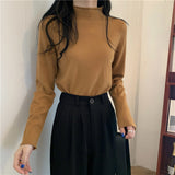 【19色展開】ベーシックハイネックトップス