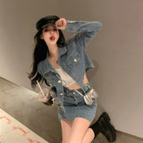 ダメージデニムセットアップ