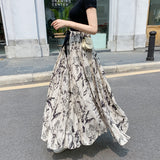 花柄フレアロングスカート