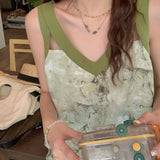 マーブル柄ワンピース