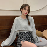 クロップド丈スウェット