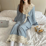 裾レースルームウェア