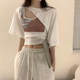 アシメデザイン半袖Tシャツ