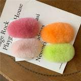 ふわふわリアルファーヘアクリップ