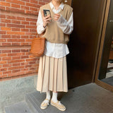 【7色展開】シンプルVネックベスト