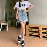 アシメダメージミニスカート