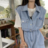 デニムベスト風オールインワン