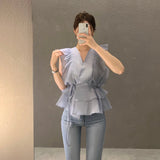 ウエストリボンシアーブラウス