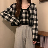 ギンガムチェックカーディガンセット