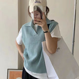 ポロカラーニットベスト