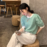 千鳥柄サマーニット