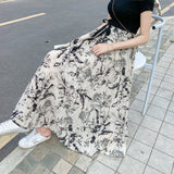 花柄フレアロングスカート