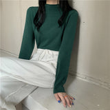 【19色展開】ベーシックハイネックトップス