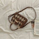 アーガイル柄ショルダーバッグ