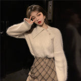 アシメモヘアライクニット