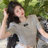 アシメカットタグTシャツ