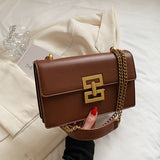 レトロダブルチェーンショルダーバッグ