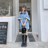 オーバーサイズデニムシャツワンピース