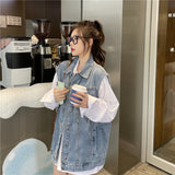 ノースリーブデニムベストジャケット