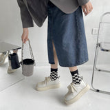 ストライプライン厚底スニーカー