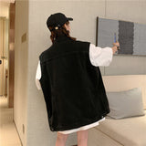 ロングデニムベスト