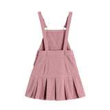 ピンクデニムオーバーオールスカート