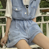 デニムベスト風オールインワン