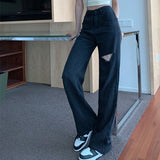 ホールハイウエストストレートデニム