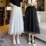 シアーAラインフレアスカート