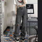 ダメージブラックデニム