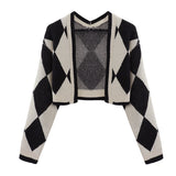 アーガイルカーディガン/ボレロ