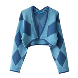 ブルーアーガイルカーディガン/ボレロ