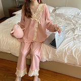 裾レースルームウェア