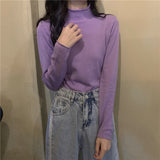 【19色展開】ベーシックハイネックトップス