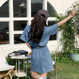 セットアップ風デニムワンピース