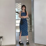 ジャガードデニムビスチェセット