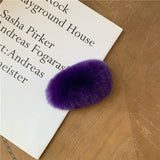 ふわふわリアルファーヘアクリップ