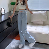 バックリボンクロスデザインストレートデニム