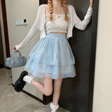 オーガンジーフレアスカート